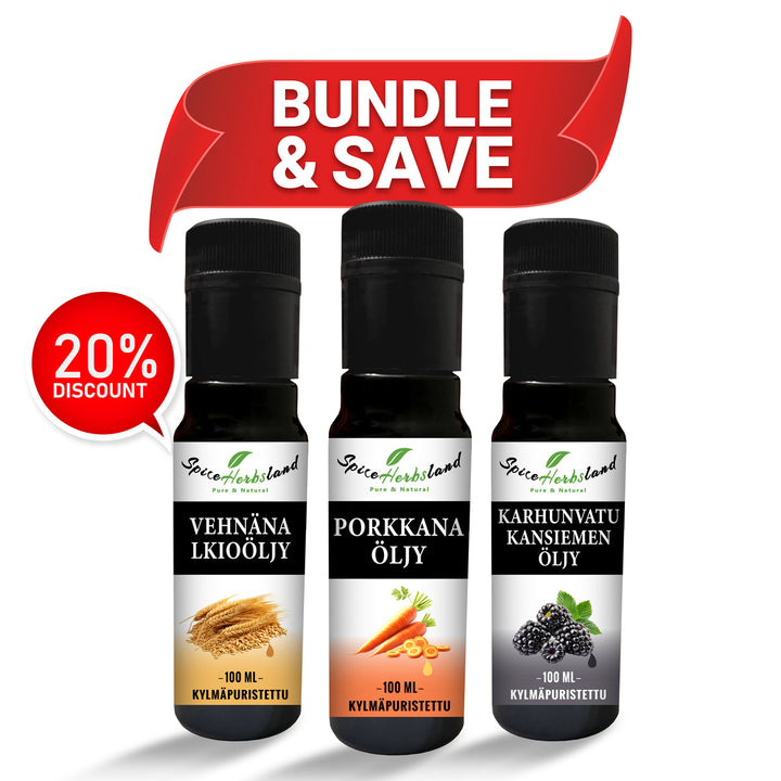 Detox ja puhdistus – 3 kappaleen pakkaus