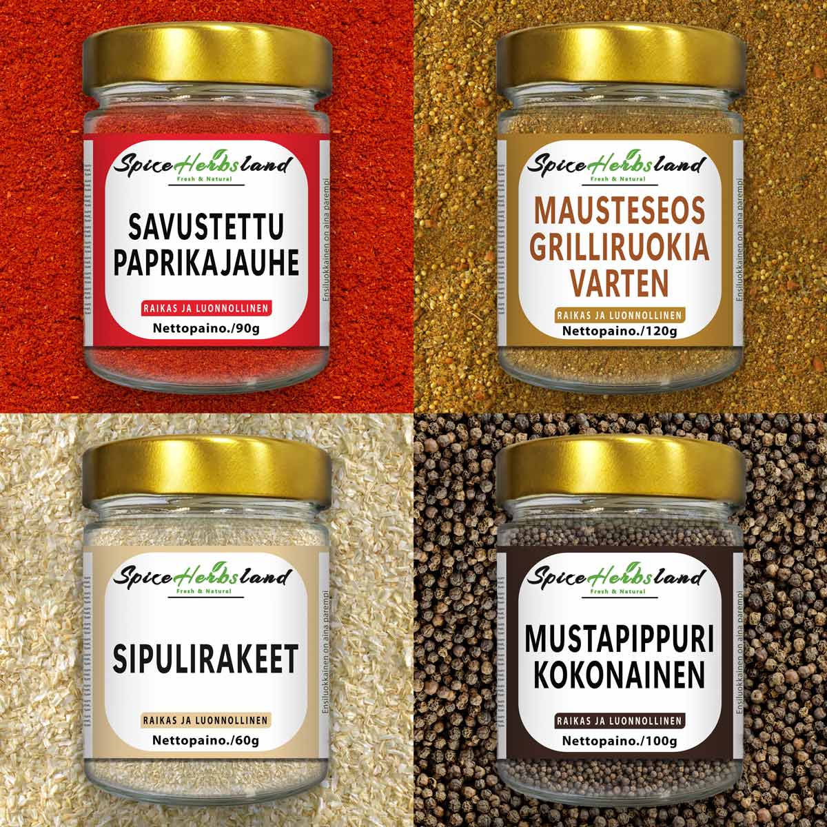 Grillikokoelma - 4 kappaleen pakkaus