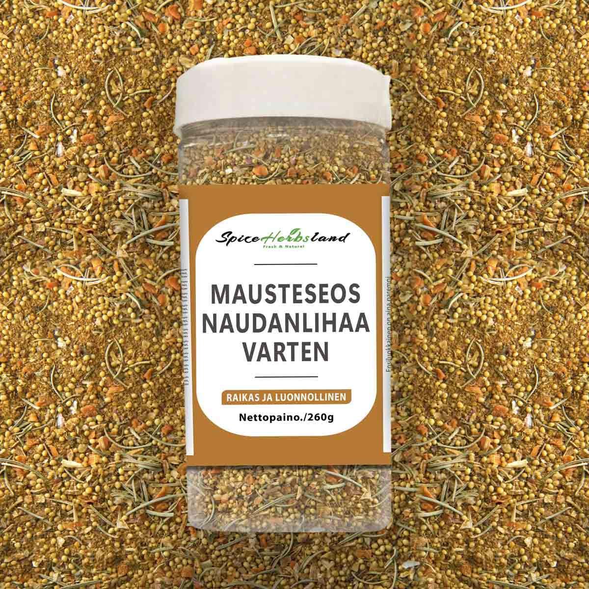 Mausteseos naudanlihaa varten