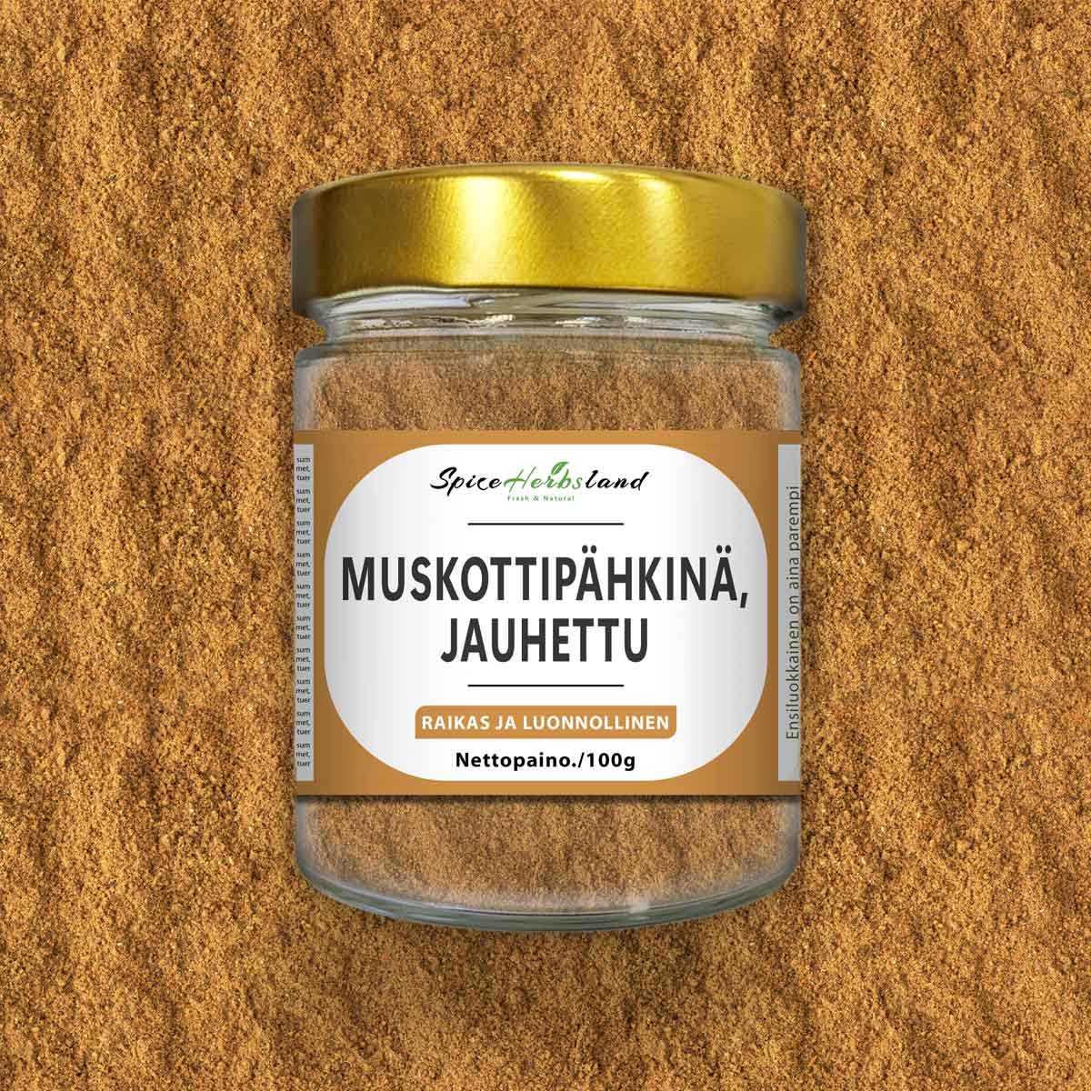Muskotnöt, mald