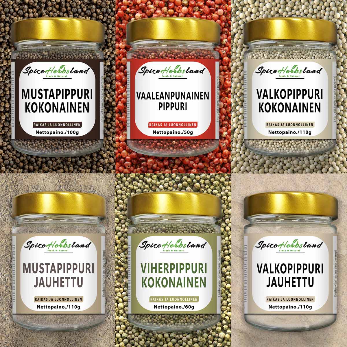 Pepparsamling - förpackning med 6 stycken