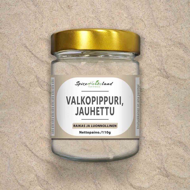 Valkopippuri, jauhettu