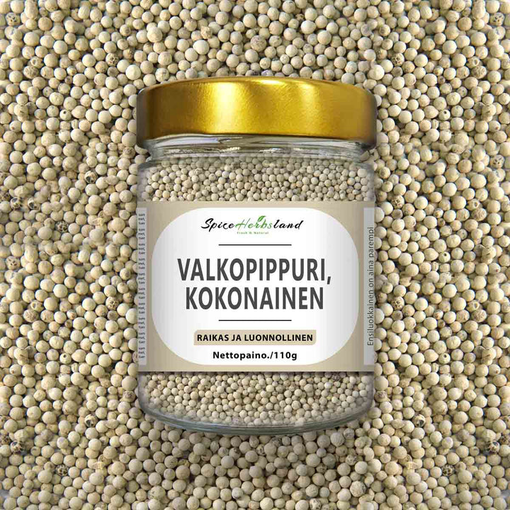 Valkopippuri, kokonainen