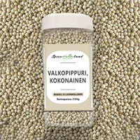 Valkopippuri, kokonainen